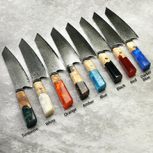 Load image into Gallery viewer, Damascus Chef Knife with Resin Wood Handle Japanese - Kitchen Altitude
