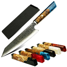 Load image into Gallery viewer, Damascus Chef Knife with Resin Wood Handle Japanese - Kitchen Altitude
