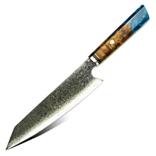 Load image into Gallery viewer, Damascus Chef Knife with Resin Wood Handle Japanese - Kitchen Altitude
