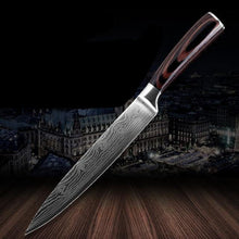Load image into Gallery viewer, Damascus Kitchen Knife Sets Stainless Steel Pattern Cooking Knives - Kitchen Altitude

