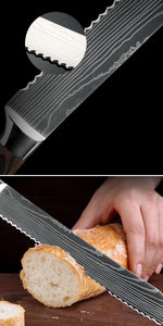 Damascus Kitchen Knife Sets Stainless Steel Pattern Cooking Knives - Kitchen Altitude