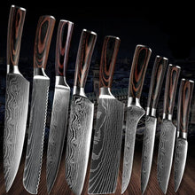Load image into Gallery viewer, Damascus Kitchen Knife Sets Stainless Steel Pattern Cooking Knives - Kitchen Altitude
