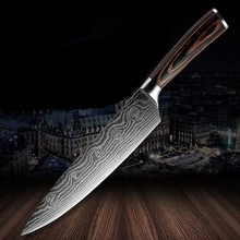 Load image into Gallery viewer, Damascus Kitchen Knife Sets Stainless Steel Pattern Cooking Knives - Kitchen Altitude
