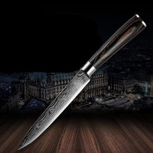 Load image into Gallery viewer, Damascus Kitchen Knife Sets Stainless Steel Pattern Cooking Knives - Kitchen Altitude
