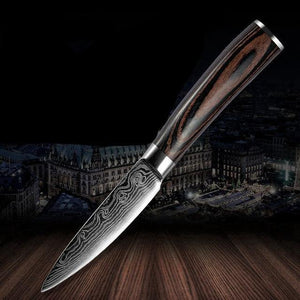 Damascus Kitchen Knife Sets Stainless Steel Pattern Cooking Knives - Kitchen Altitude