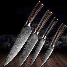 Load image into Gallery viewer, Damascus Kitchen Knife Sets Stainless Steel Pattern Cooking Knives - Kitchen Altitude
